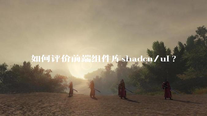 如何评价前端组件库shadcn/ui?