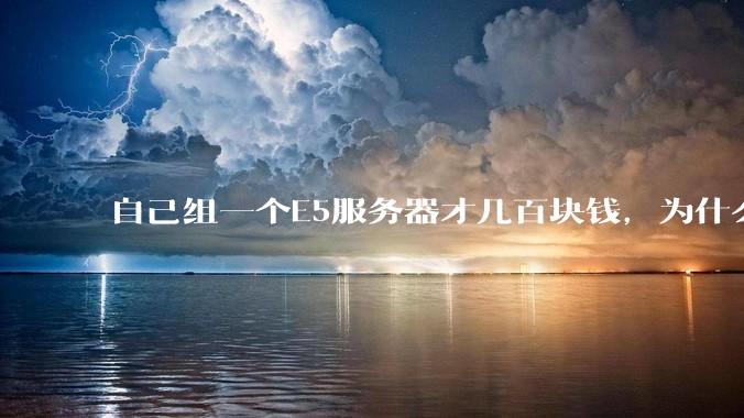 自己组一个E5服务器才几百块钱，为什么去阿里云租这么贵?