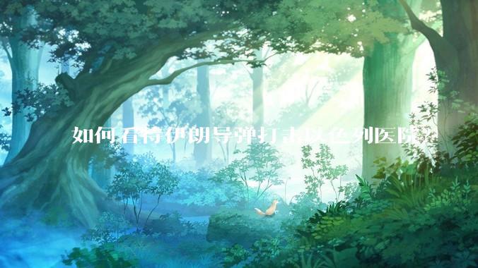 如何看待伊朗导弹打击以色列医院？
